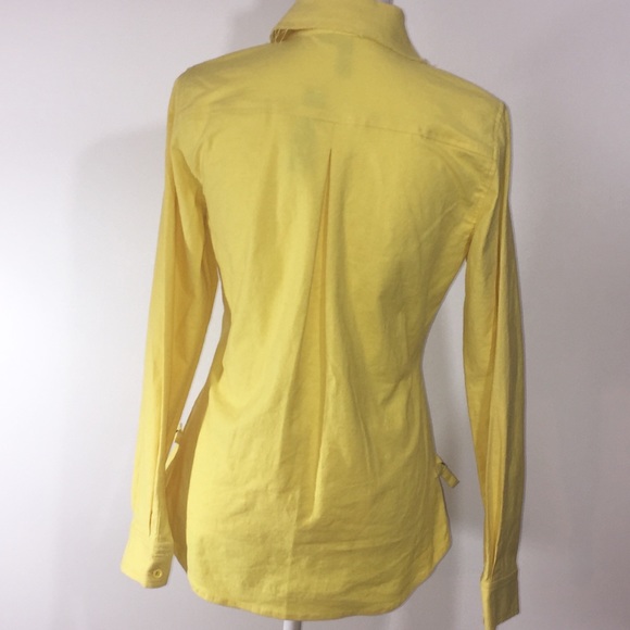 209 WST 38 canary yellow linen top NWT - Picture 5 of 6
